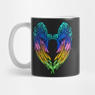 Pastel Rainbow Angels Wings Back Design T-Shirt, Phone Case and Others Mug